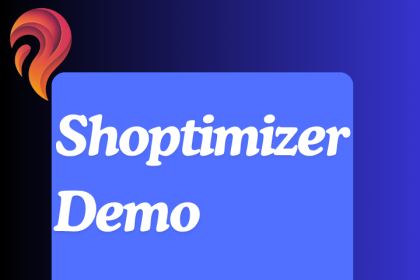 Shoptimizer demo live preview showing electronics store homepage
