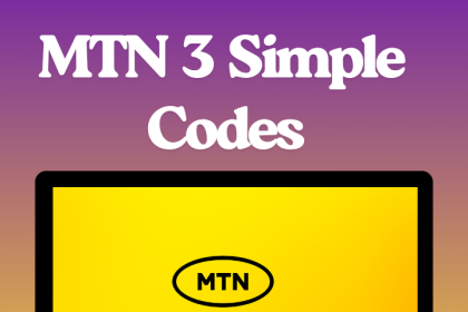 MTN 3 simple codes graphic showing *100#, *124#, and *138# for checking number, balance, and data on techwavegh.com